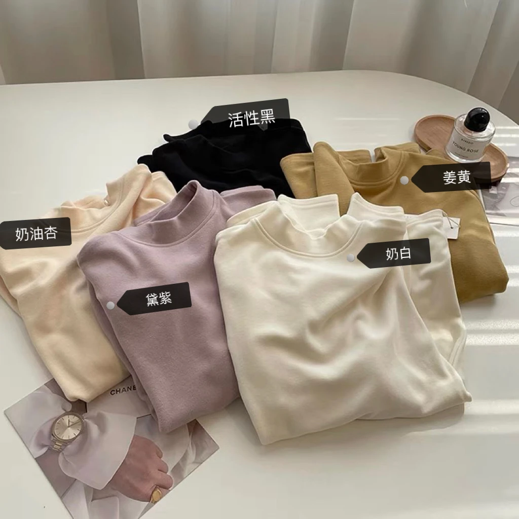 清仓福利～原单双面澳绒半高领打底衫