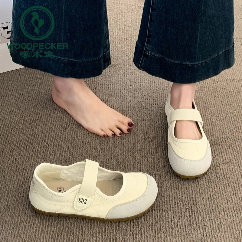 啄木鸟休闲鞋女鞋子2025新款爆款秋季透气平底孕妇小白鞋运动单鞋