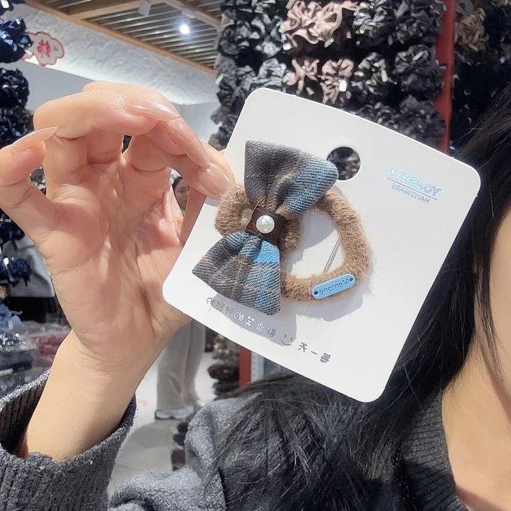 非金属布艺格纹压夹