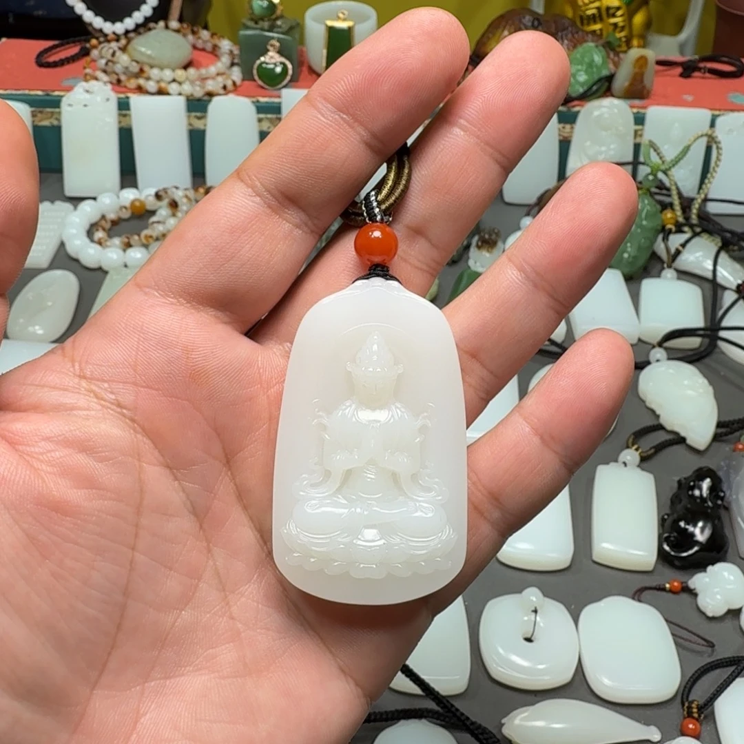 和田玉未镶嵌吊坠(不含链)