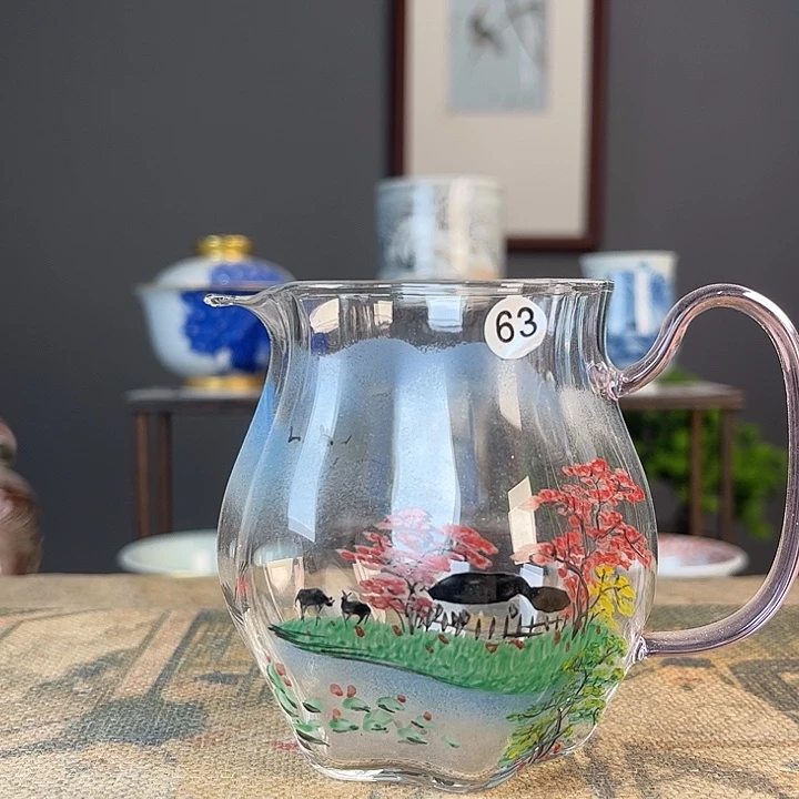 摆件景德柴烧茶杯多人