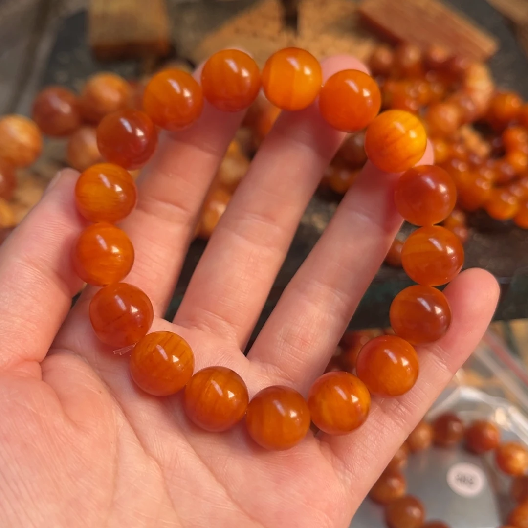 松木（琥珀木）手串/手链1.3包浆17颗
