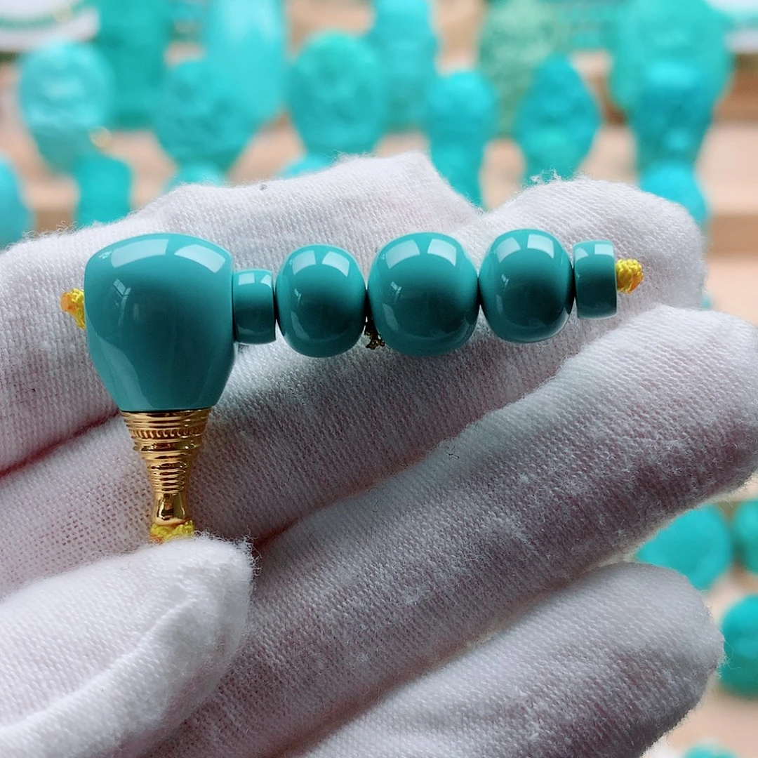 绿松石18K金镶嵌配饰
