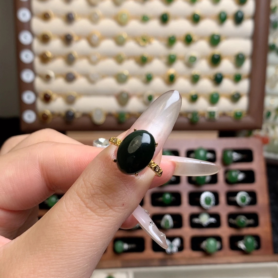 M***王和田玉银S925镶嵌戒指
