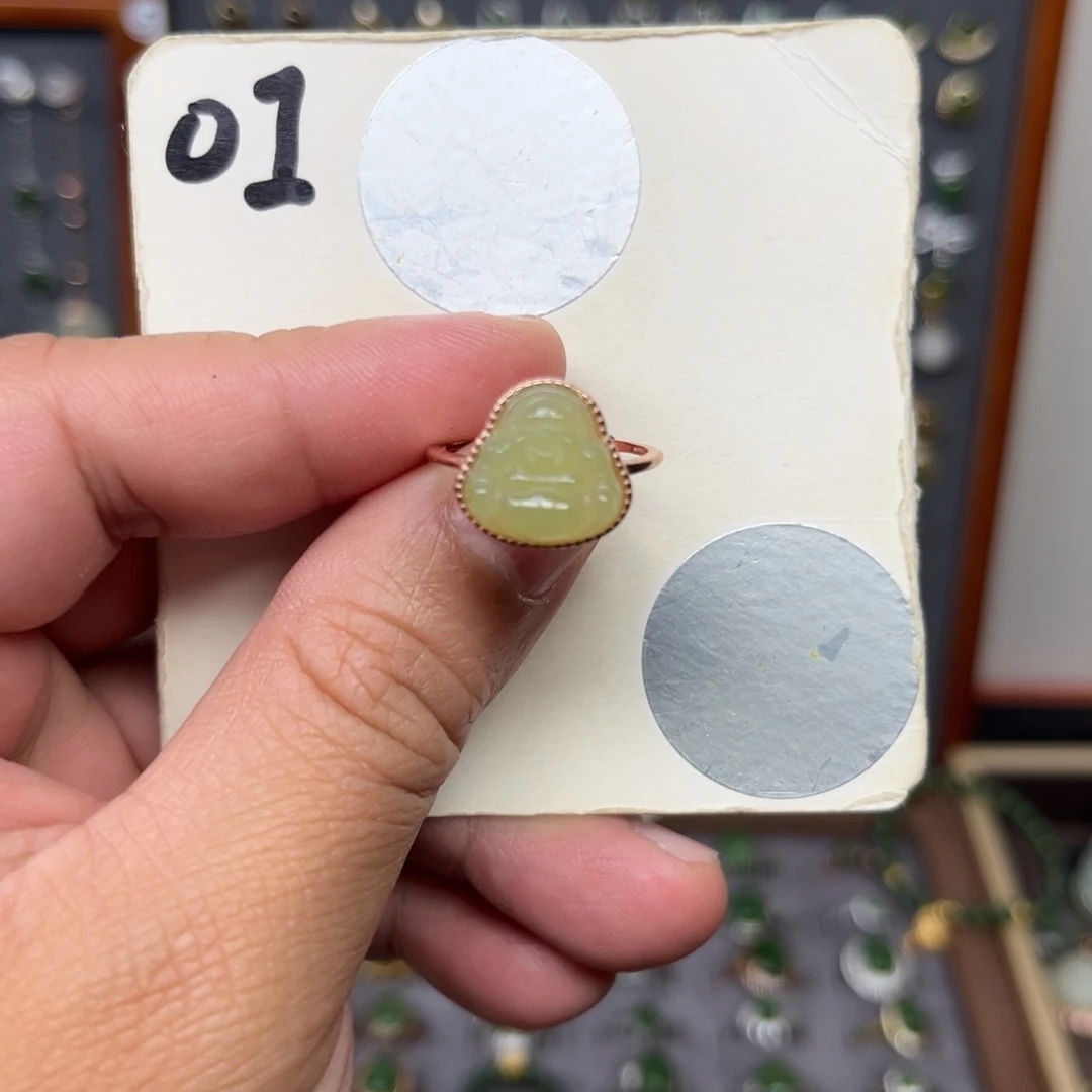 和田玉银S925镶嵌戒指和田玉01