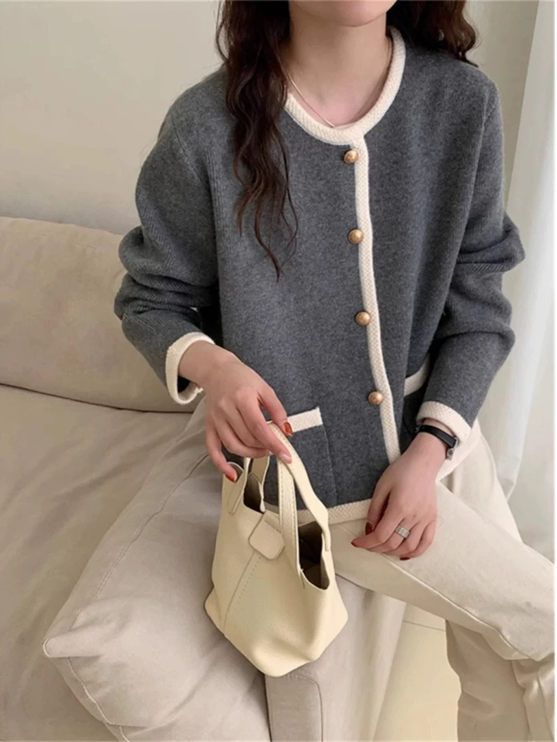 春款新款韩系小香风毛衣针织开衫外套女9803