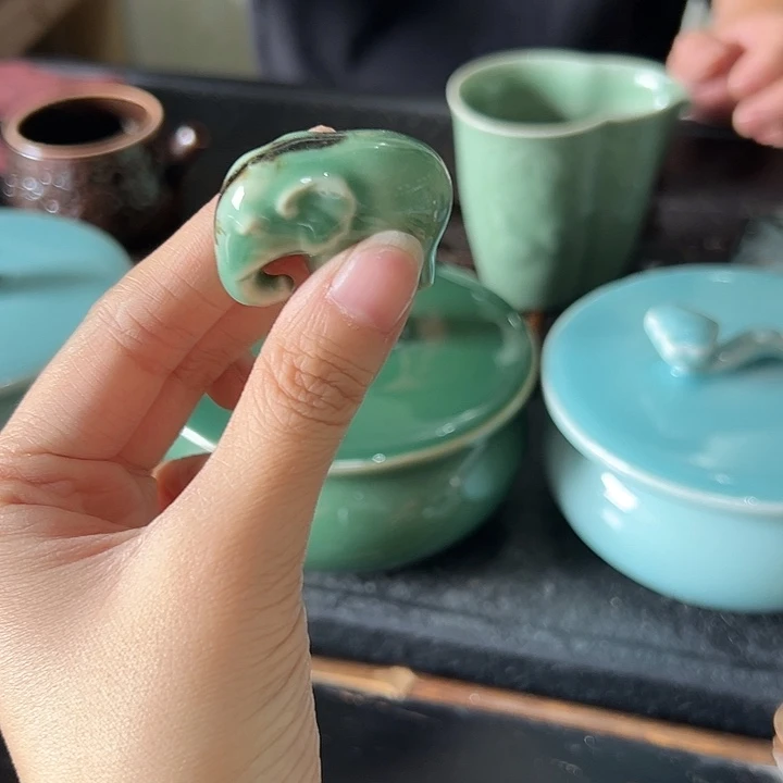 龙泉云间青瓷小米茶器