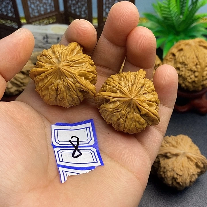 把件文玩核桃35三棱