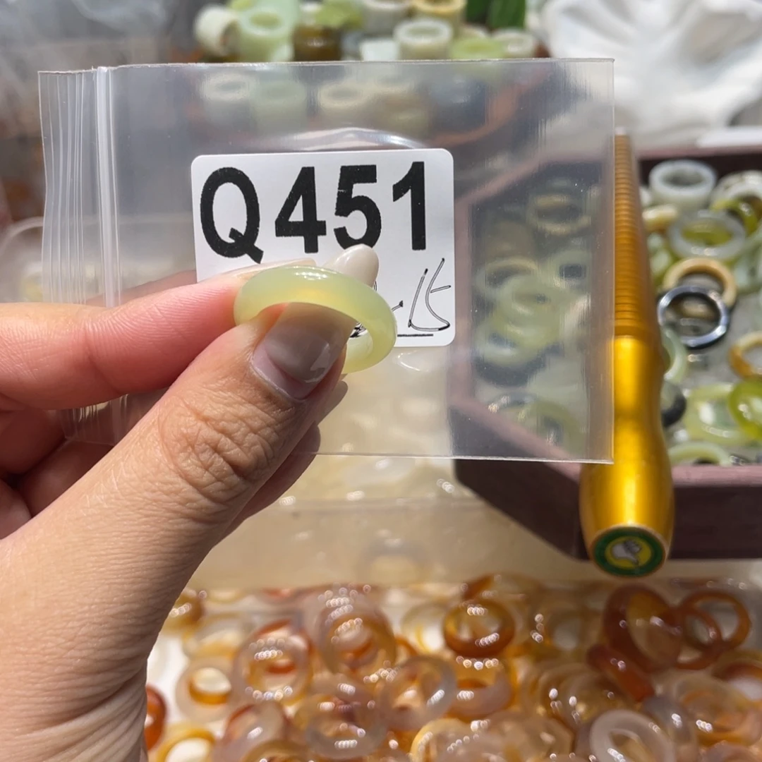 岫玉未镶嵌戒指451