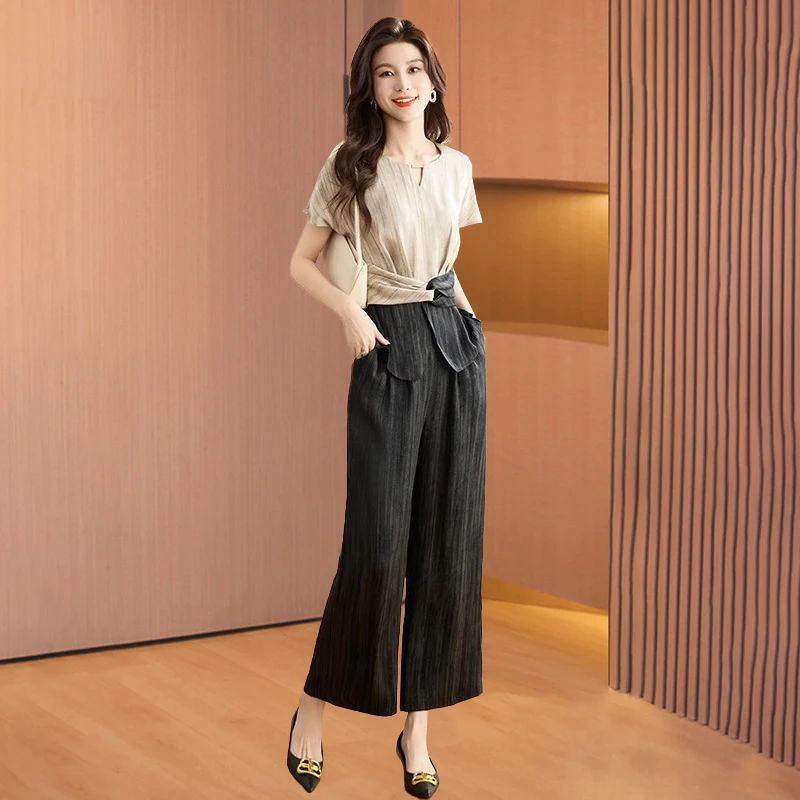 拉夏贝尔职业套装女夏装2025新款爆款高级感杭州品牌穿搭一整套