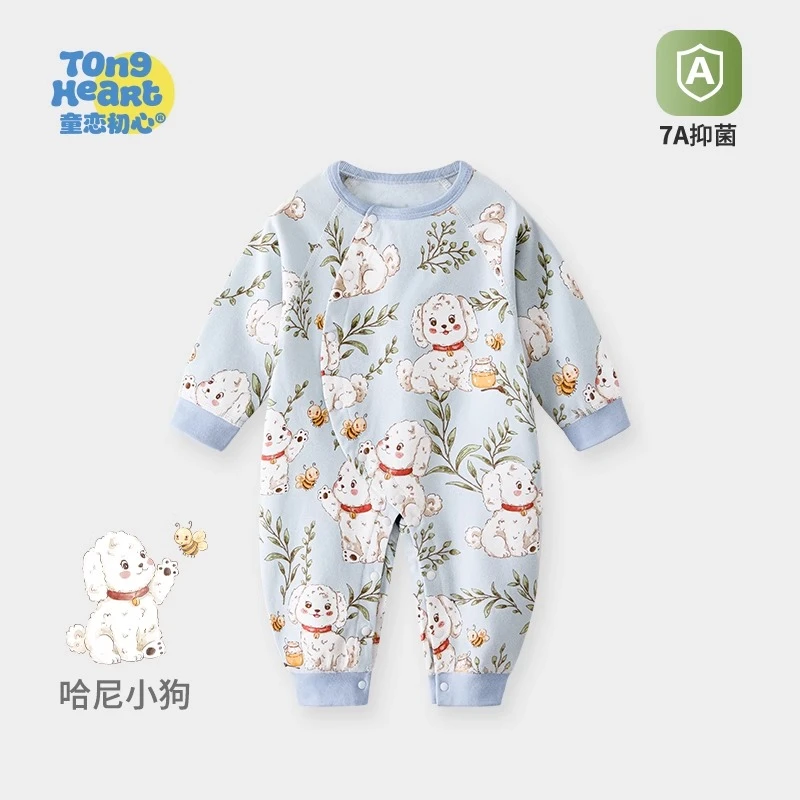 婴儿连体衣纯棉春秋款男女宝宝衣服新生幼儿打底春装睡衣哈衣爬服