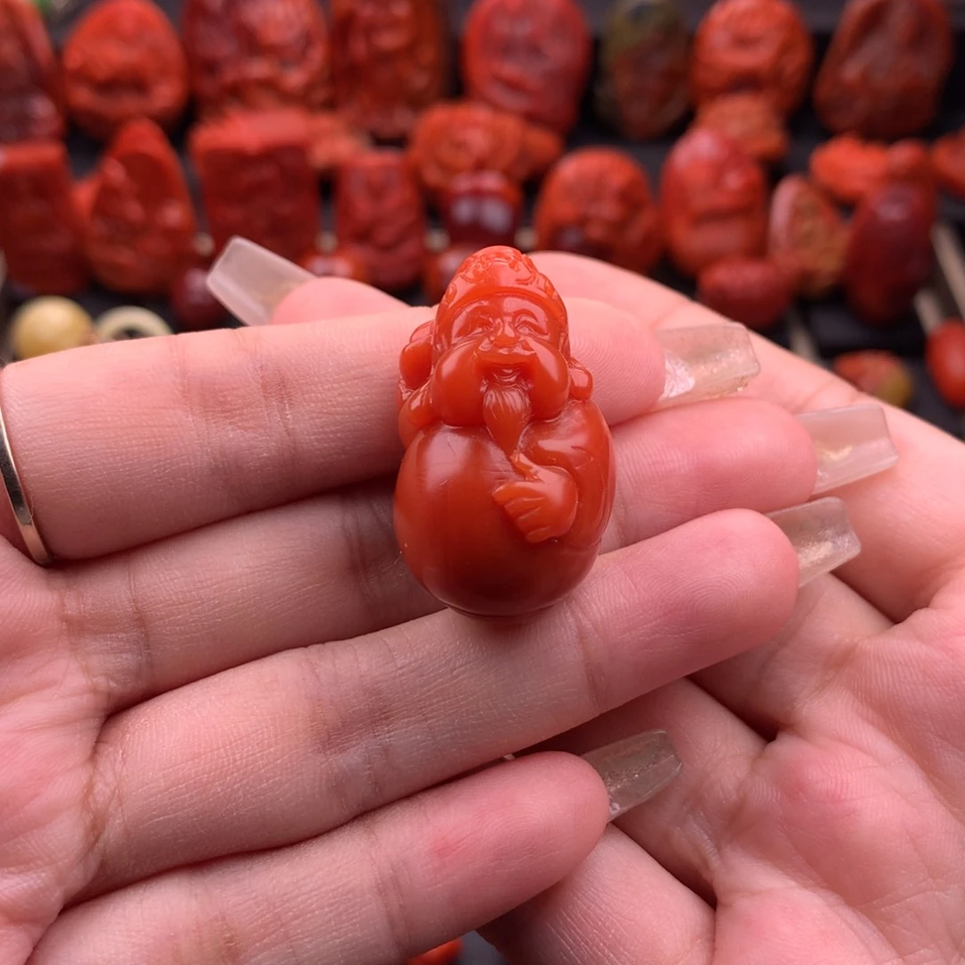 南红玛瑙南红保山财神吊坠20mm➕未镶嵌