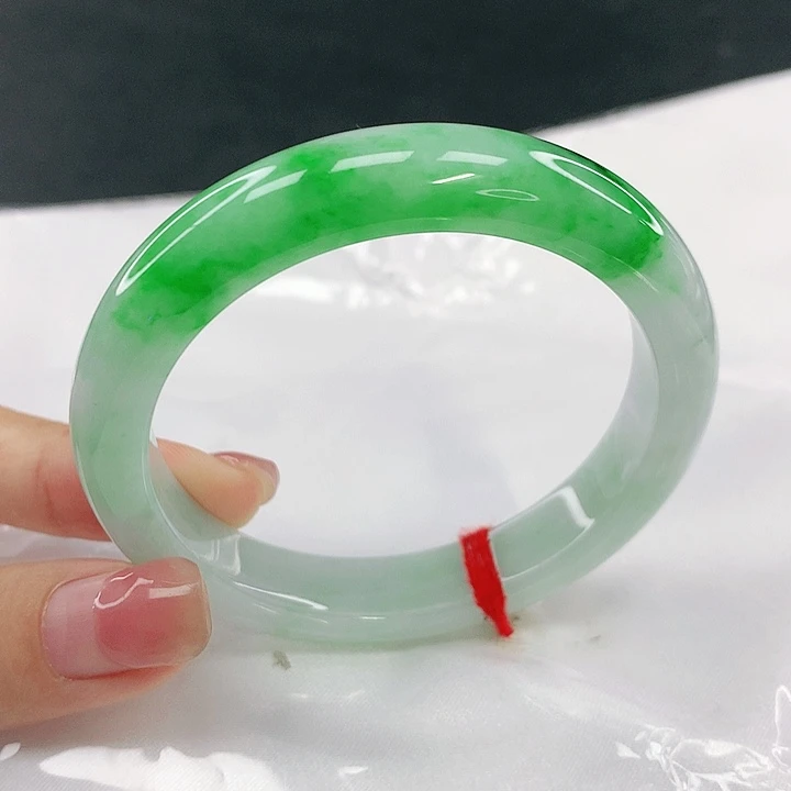 翡翠未镶嵌手镯圈53.8，19051