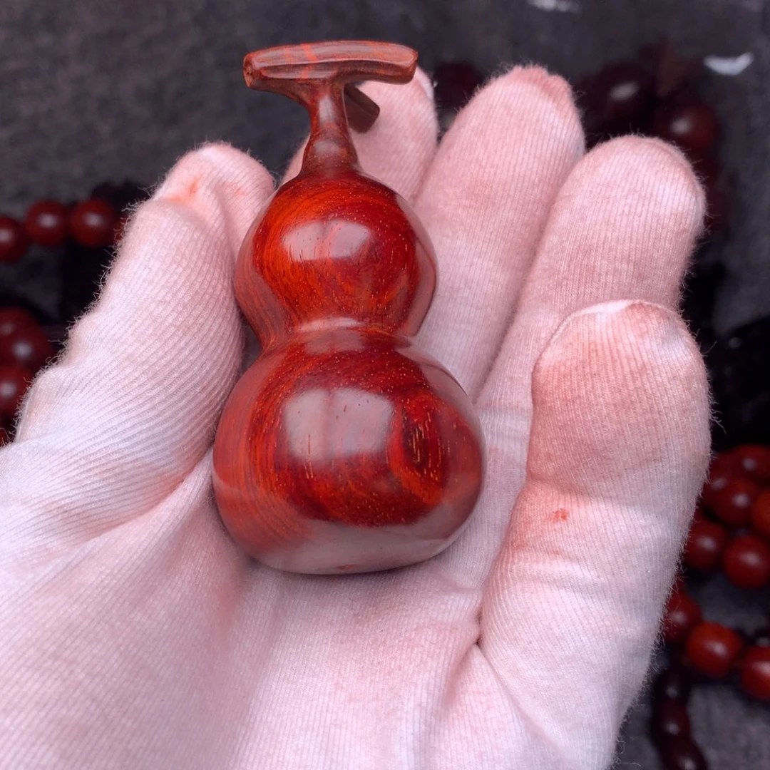 忆***枫把件小叶紫檀葫芦4×8