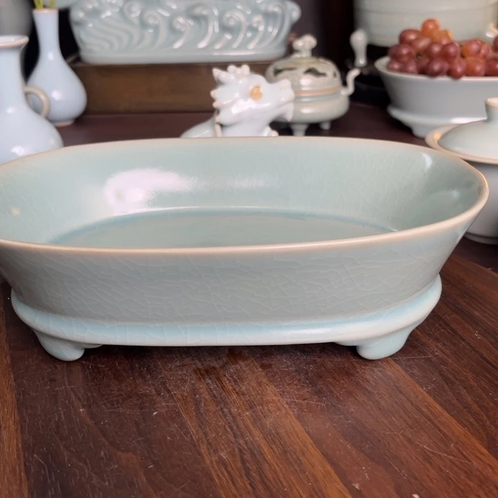 仿古水仙盆瑕足缩釉kkkkkkkkkkkk