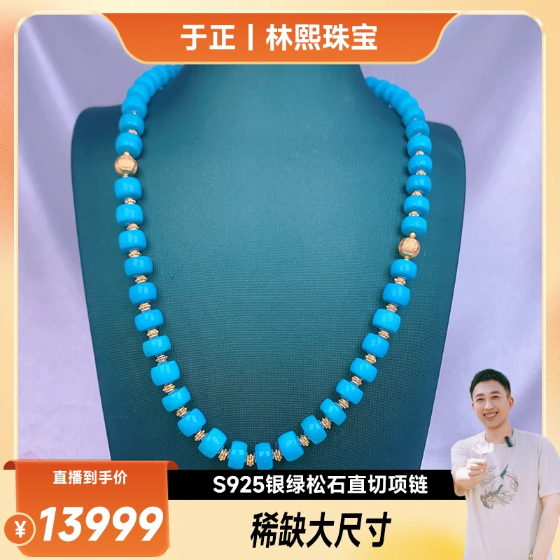 S925银绿松石直切项链 多样性发货一件 LX1697