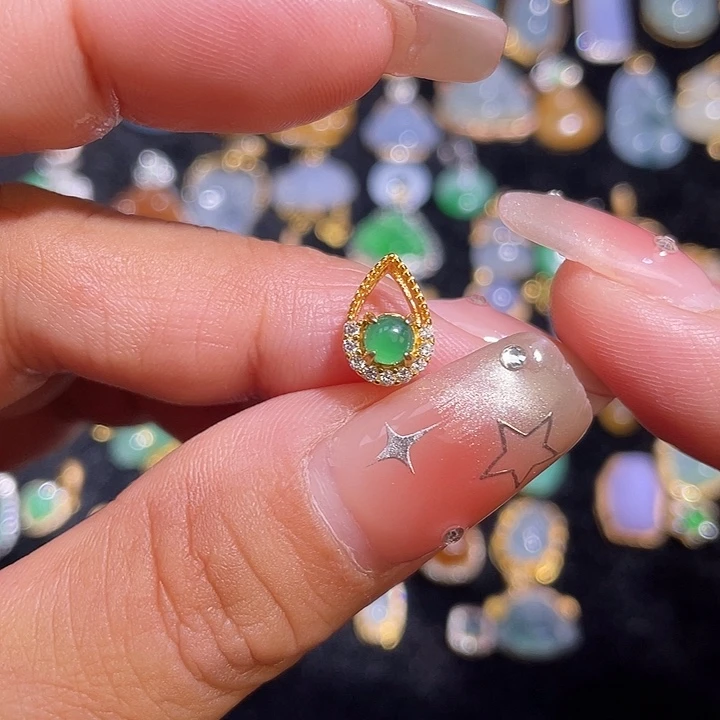 翡翠银S925镶嵌颈饰