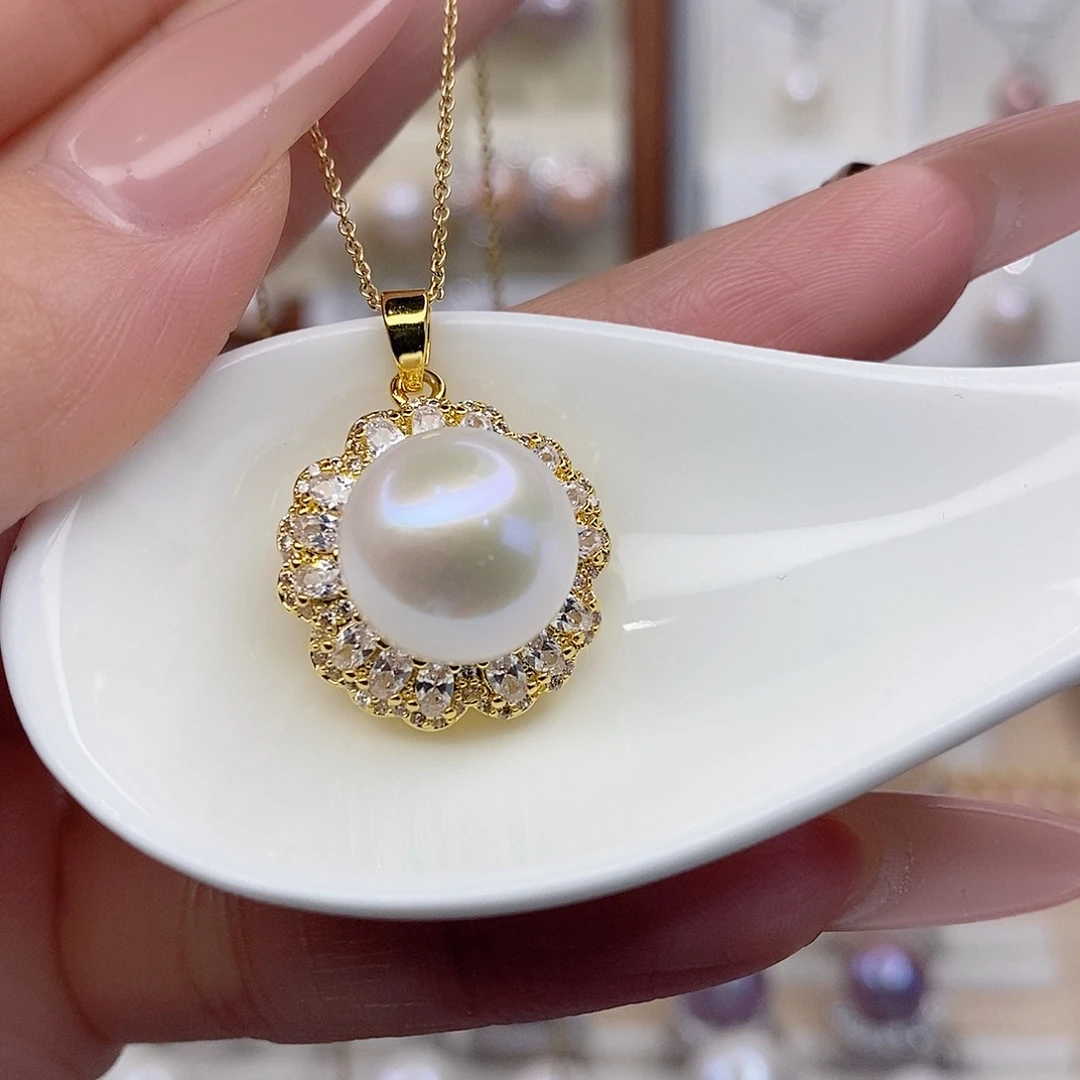 颈饰合金淡水珍珠F