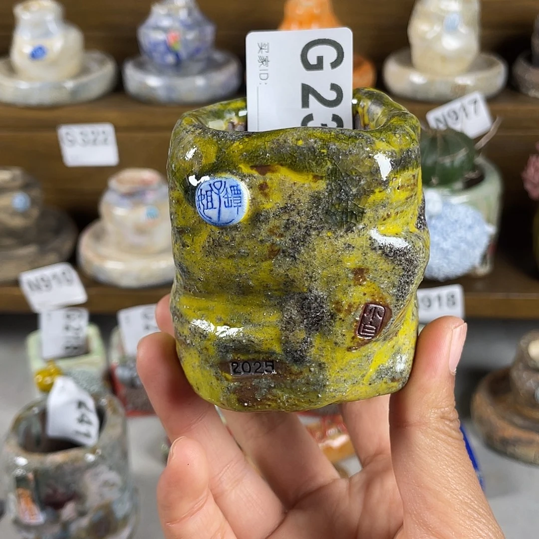 坛子姐花盆  小白孤品 内口4.2百搭