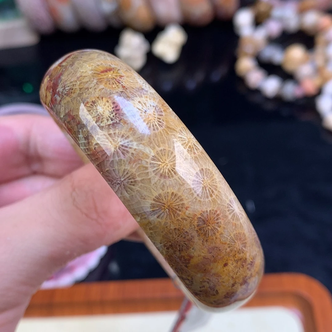 【闪购商品】颈饰未镶嵌硅化珊瑚（珊瑚玉）60号58圈大蕾丝花