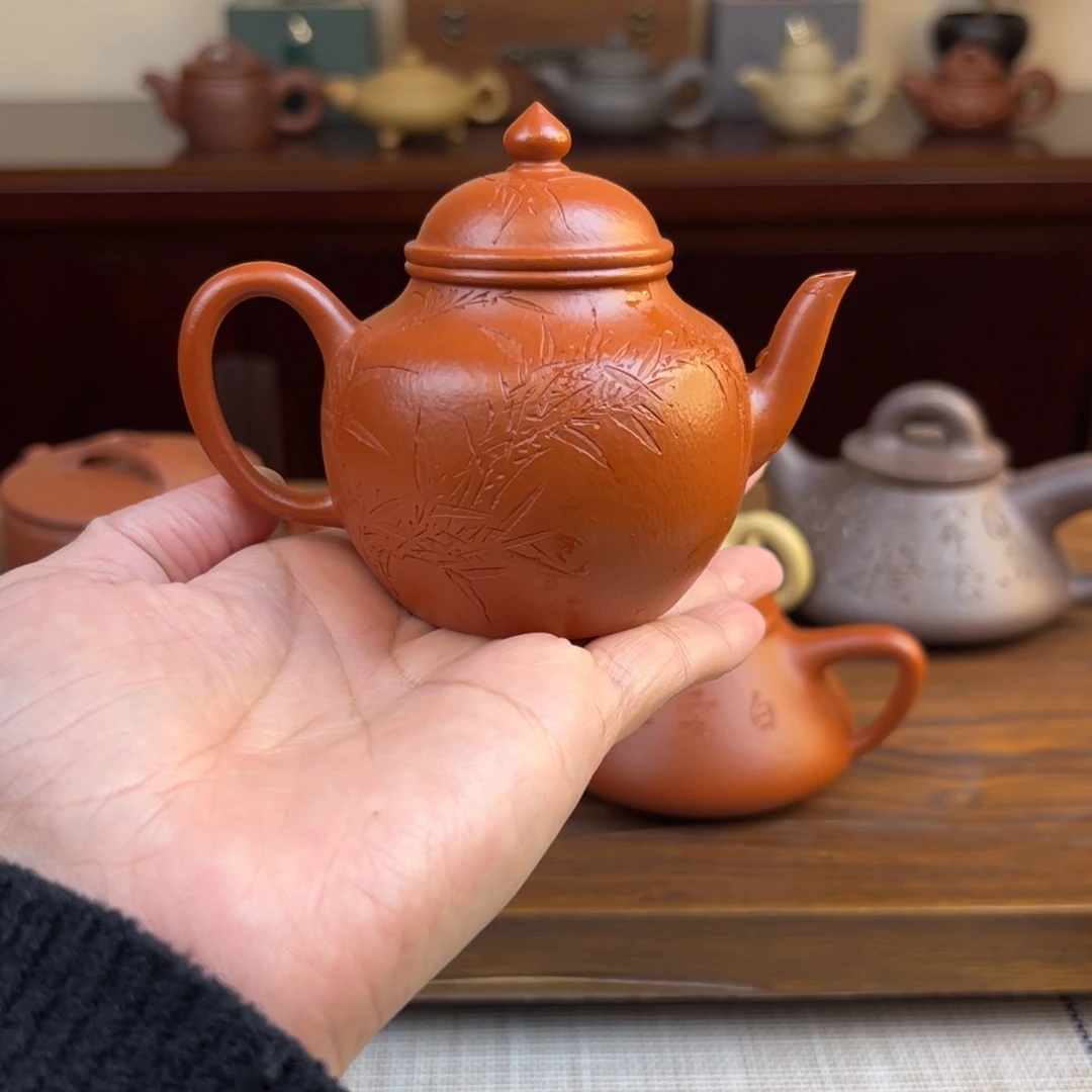 茶壶紫砂朱泥秋水全手120cc