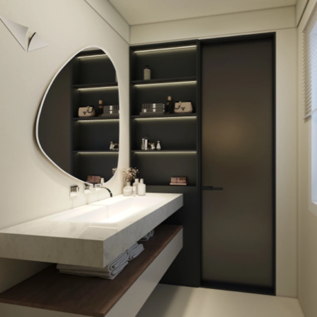 卫生间钛镁合金门连柜  隔断柜子 防水 防潮 不变形