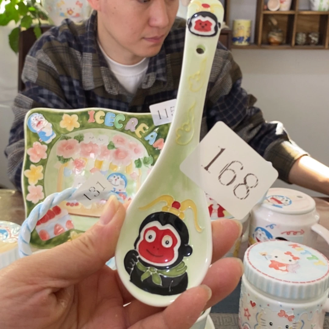 瓷片景德镇釉下手绘