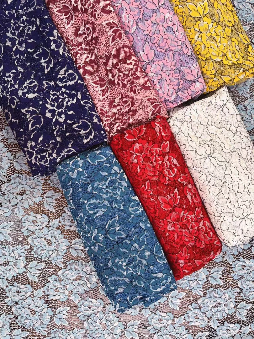 牡丹花国风高档精选优质柔软布头布料大布头清仓处理花边蕾丝花边