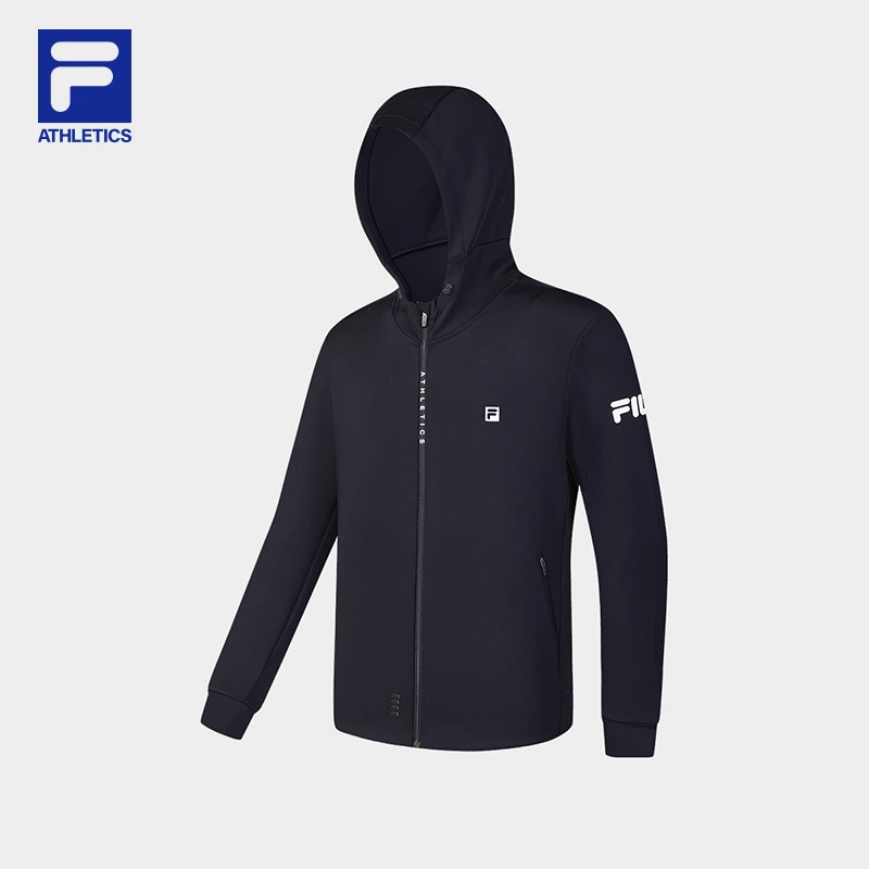 【舒适空气层】Fila/斐乐男秋季运动外套百搭连帽上衣A51M541599A