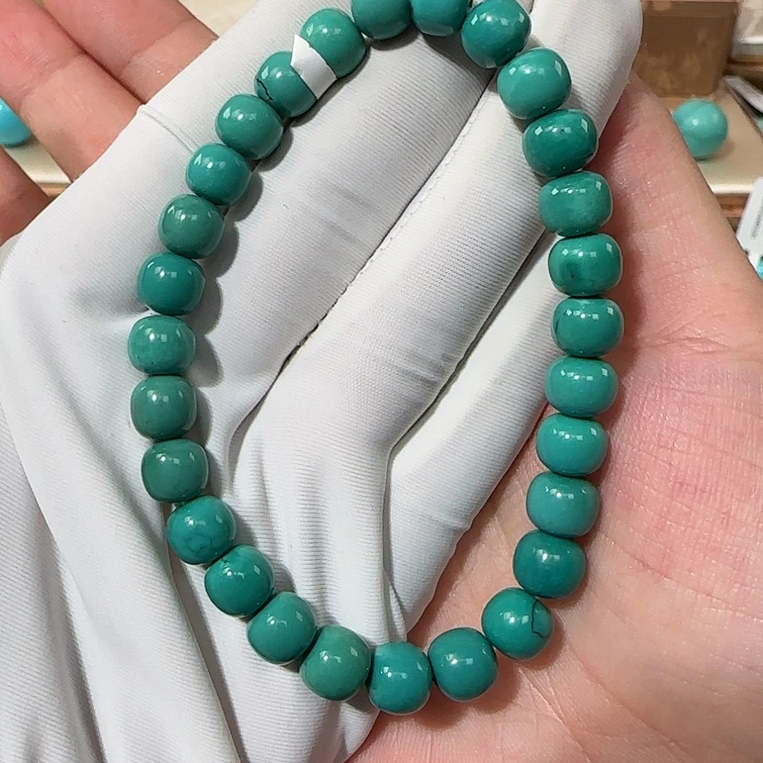 绿松石未镶嵌7mm➕老型手串