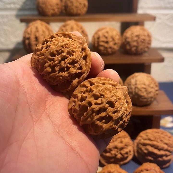 吊坠文玩核桃盘山两楞