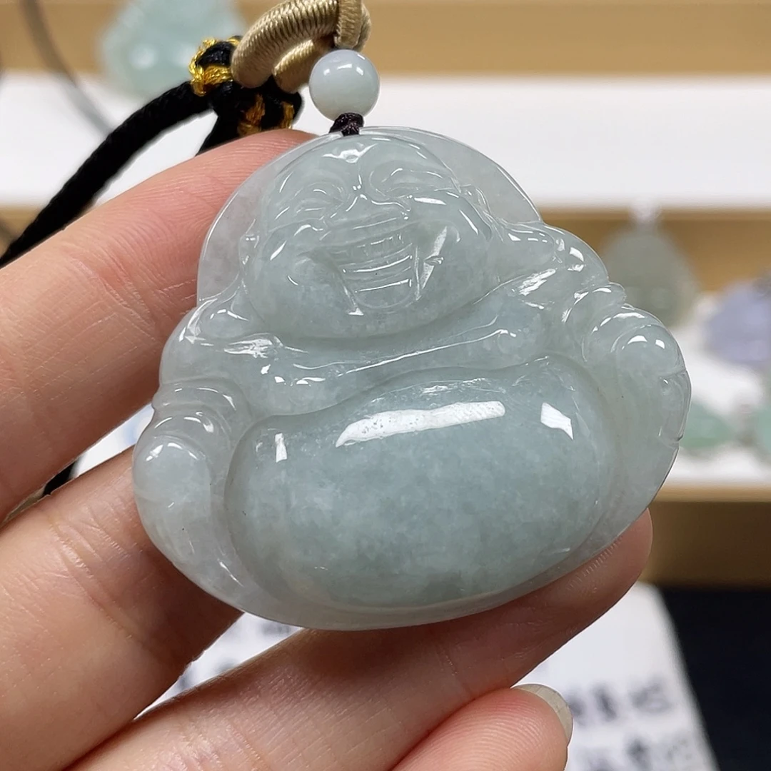翡翠未镶嵌颈饰天然翡翠佛公吊坠一件5号