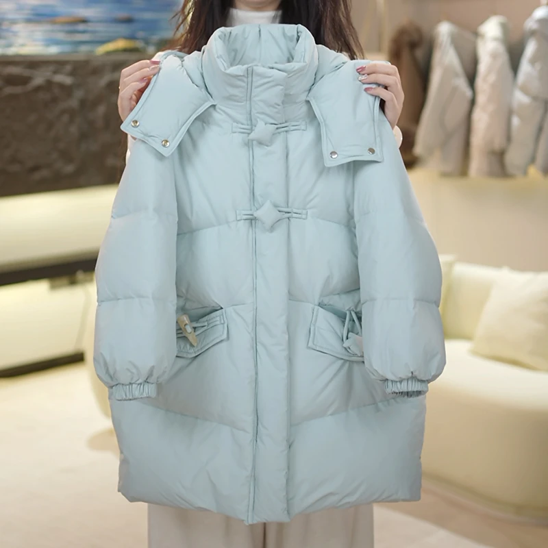 女童中长款加厚棉服冬装2025新款洋气儿童女孩保暖棉衣MF-10982