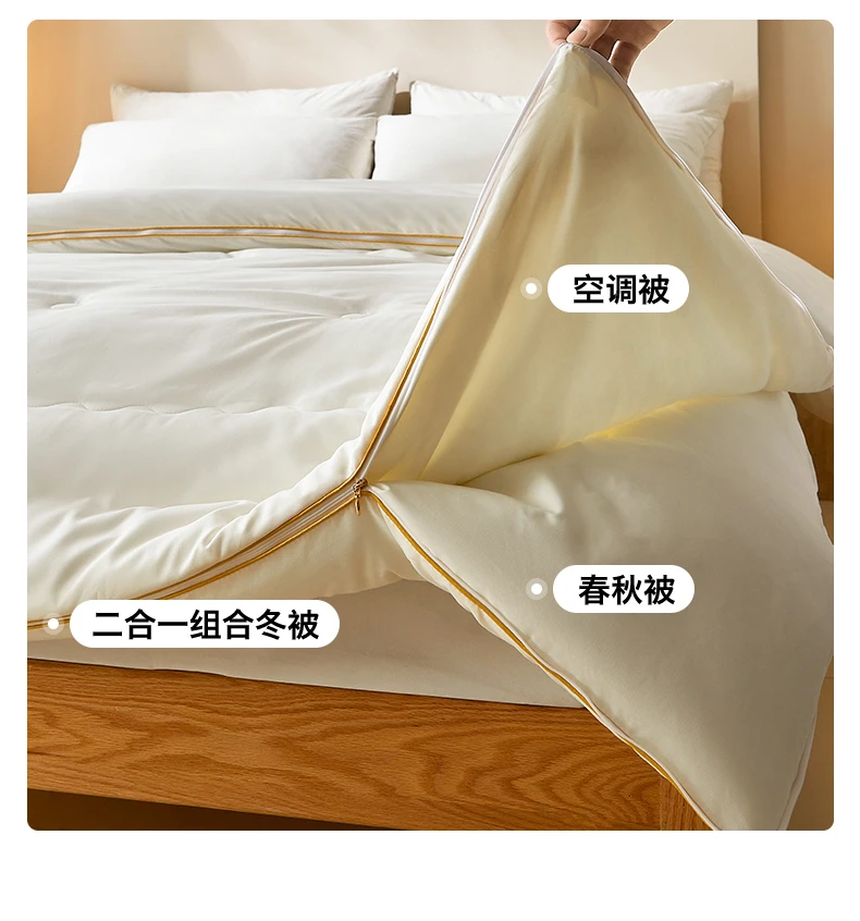 品牌家纺手工定位100蚕丝被二合一子母被春秋被加厚冬被联名优品4