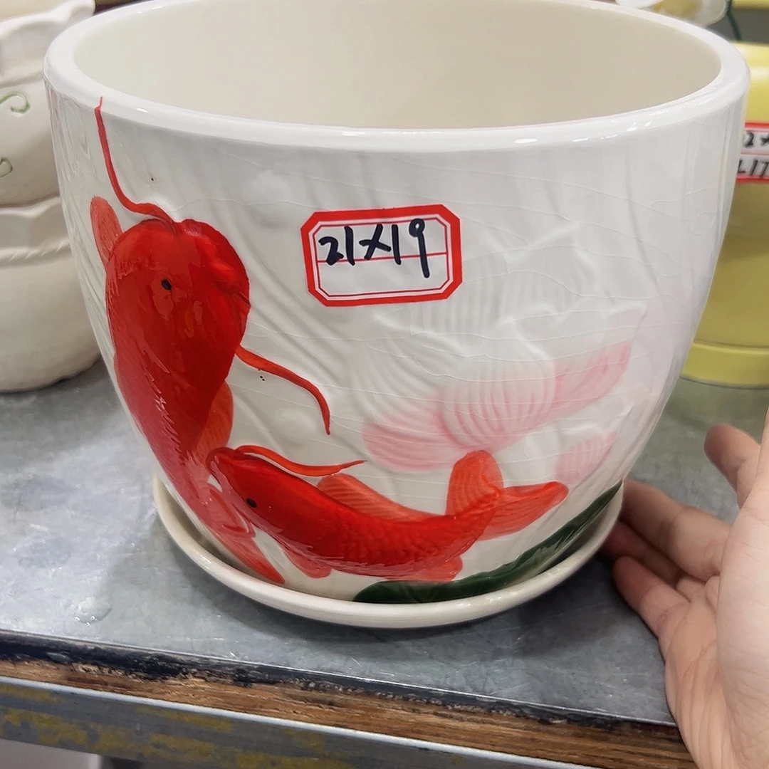 外贸尾单陶瓷花盆凑10米包邮