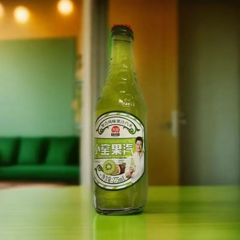 大窑小窑蜜桃荔枝果汁复合风味气泡水碳酸饮料270mL玻璃瓶