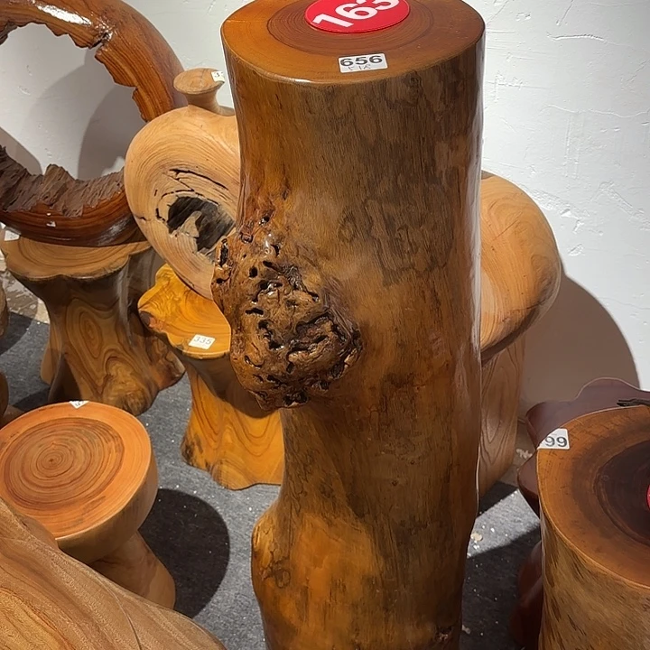 用***1香樟木香樟木根雕凳子一物一拍编号565长25宽24高120