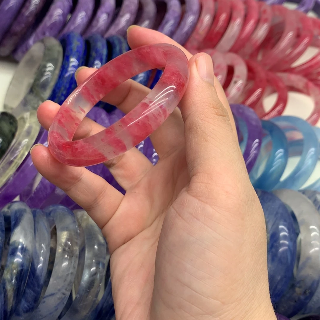 蔷薇辉石未镶嵌手镯