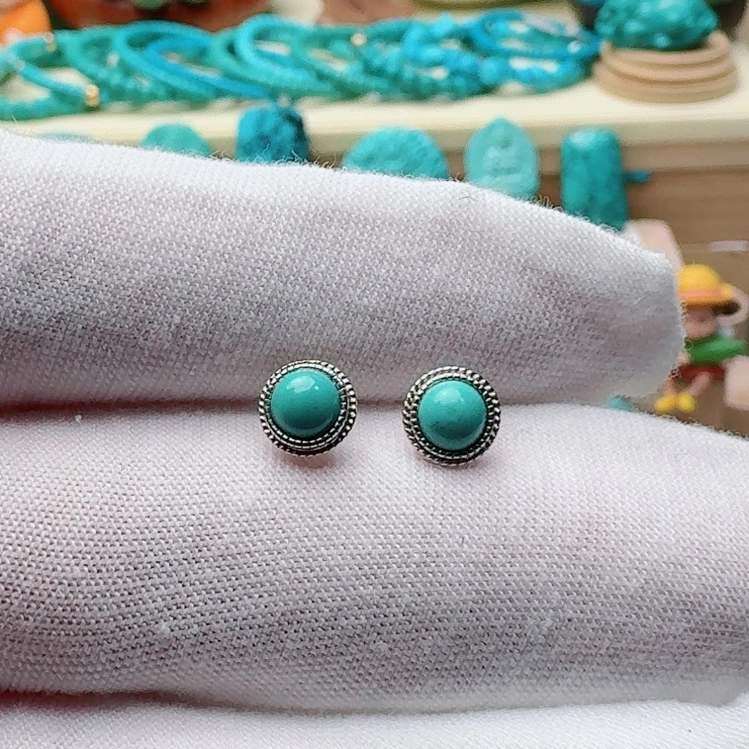 绿松石银S925镶嵌珠宝奇石