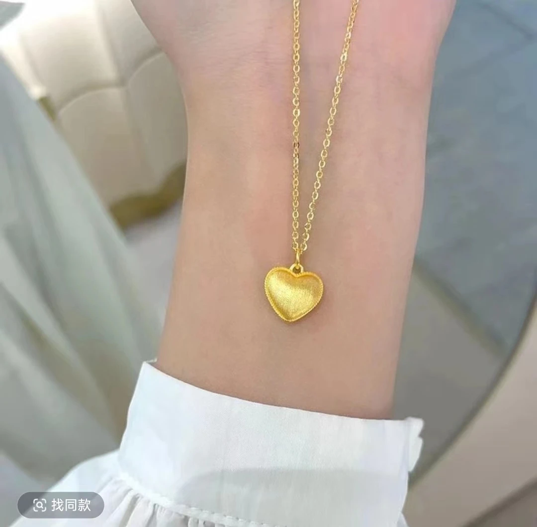 吊坠 镂空爱心套链 锁骨链  轻奢百搭
