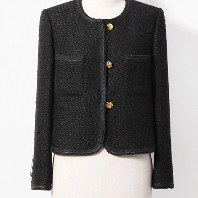 黑色重工小香风女装外套-20779