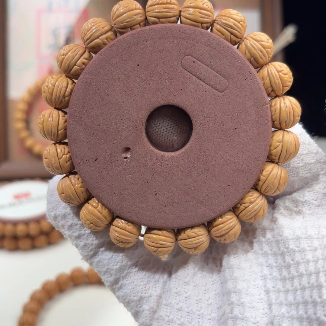 桃核手串1.2「肌肉丸子」野生桃核单圈