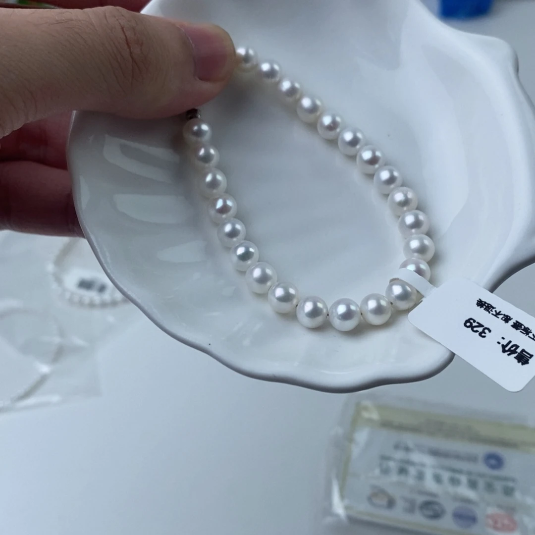 项链银S925镶嵌淡水珍珠110076