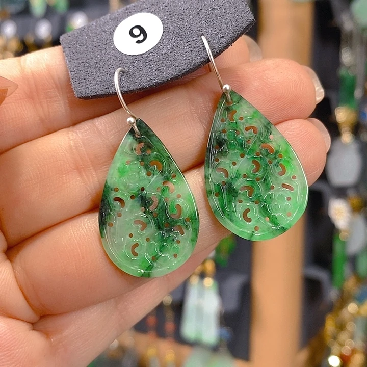 翡翠未镶嵌耳饰翡翠