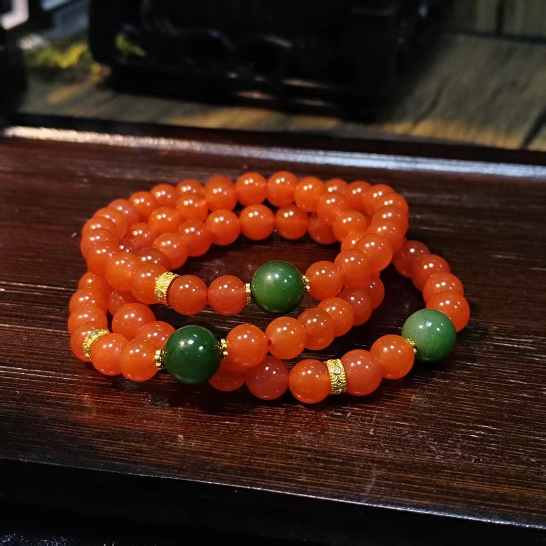 【书记甄选】原创南红单圈手链 多样性发一件 约7mm 8579JY