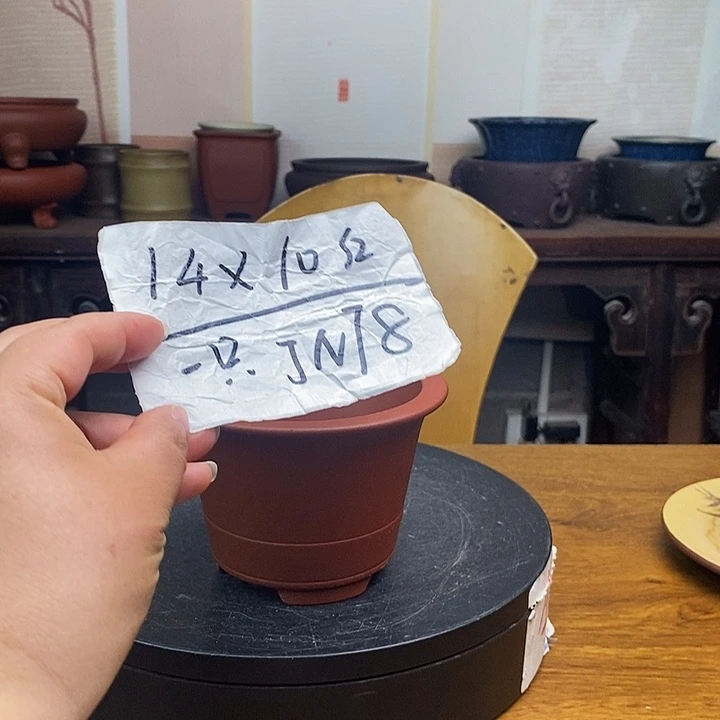 紫砂花盆货号一只JN78