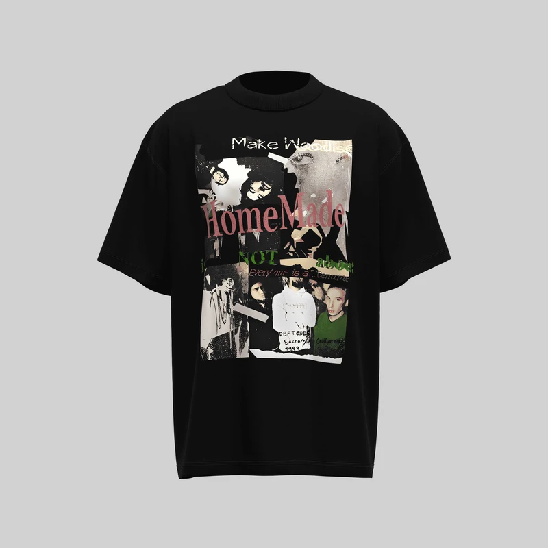 【街头臆想】美式人物短袖街头落肩袖T恤学生宽松百搭显瘦W812纯棉