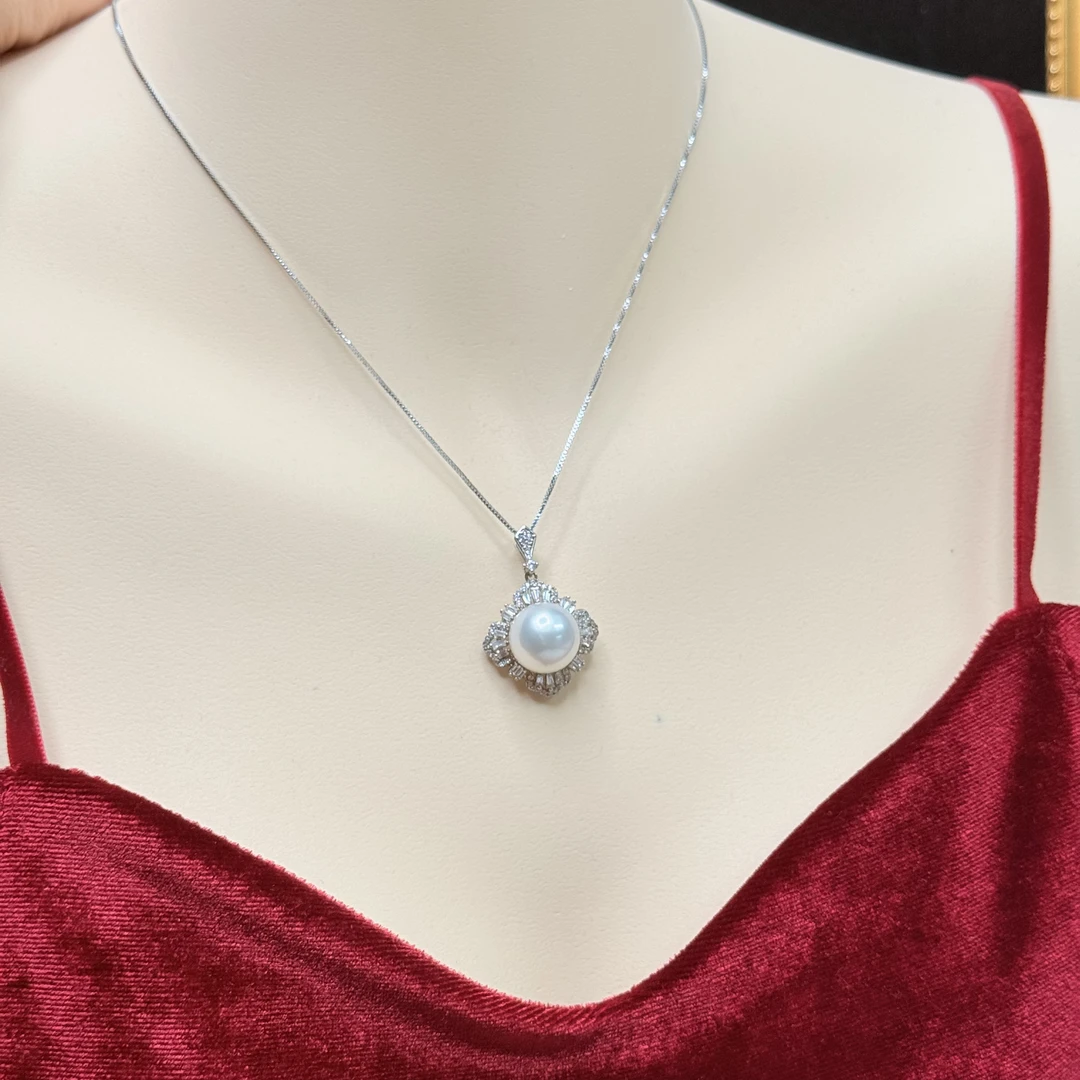 【六六中古】孤品天然海水珍珠s925项链ty1528链长45珠子13