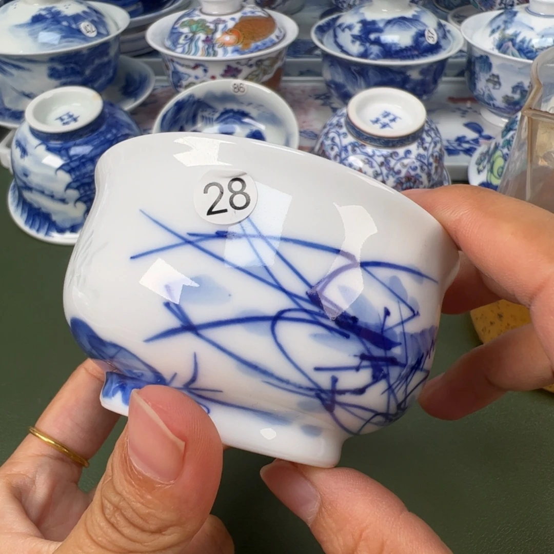 景德镇纯手工纯手绘茶具木木28