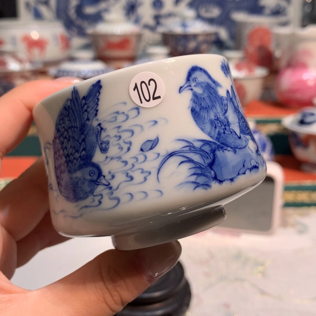 羅***渲102青花杯子lf101